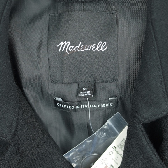 New MADEWELL Size XS Double-Breasted Trench Coat in Black $398 NS389 - Picture 6 of 6